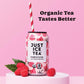 Just Ice Tea, Raspberry Flavored Black Iced Tea, 12-Pack (12Oz Cans), Usda Certified Organic, Low Calorie, No Artificial Sweeten