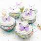 Sugar Robot Edible Butterflies - Purple Pastel Cake Toppers, 1.75 Rice Paper, Made in USA