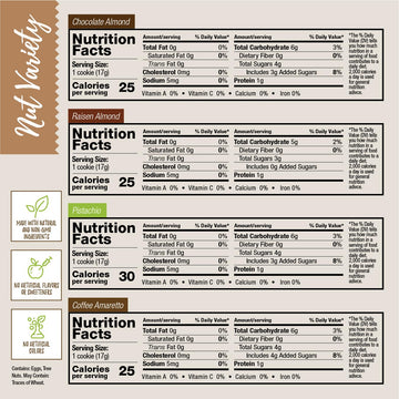 Dijas Natural Foods Crunchy Biscotti Cookies, Variety Pack, All Natural, 5 oz (Pack of 4), Nut Variety