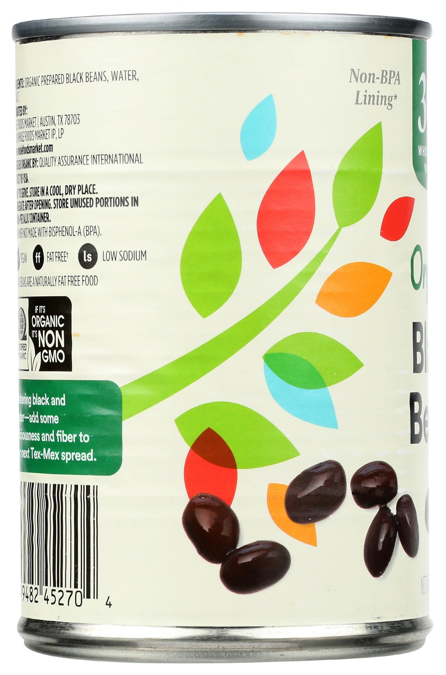 365 by Whole Foods Market, Organic Black Beans, 15 Ounce