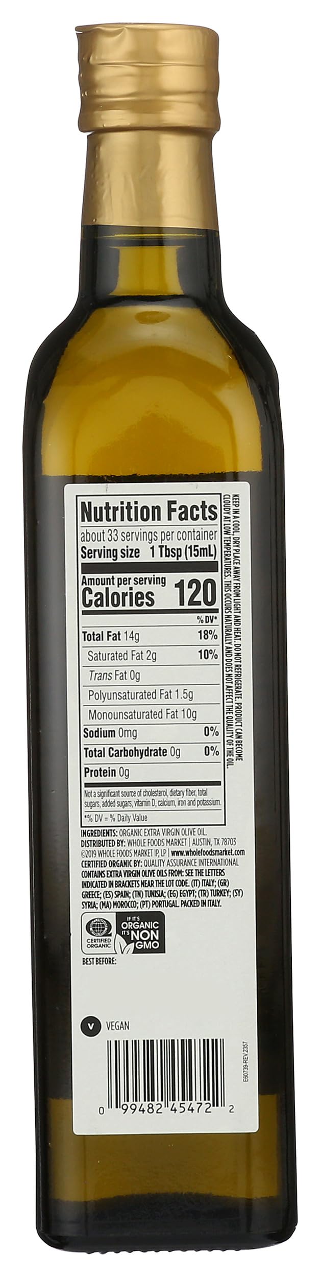 365 Everyday Value, Organic Extra Virgin Olive Oil 100% Mediterranean Blend, 16.9 fl oz