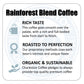 Charleston Coffee Roasters | Specialty Organic Whole Bean Coffee | Hand Picked, Premium Slow Roast | (Rainforest Blend, Dark Roast) 12Oz