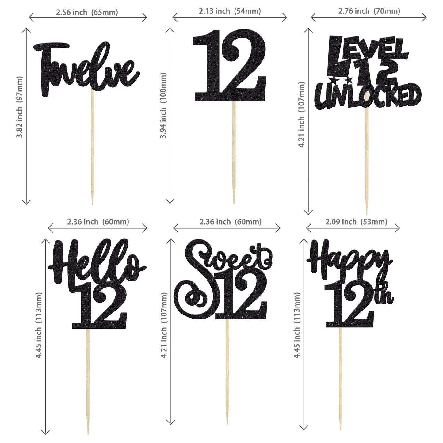 36Pcs 12Th Birthday Cupcake Toppers Hello 12 Sweet 12 Twelve Cake Decorations Level 12 Unlocked Birthday Cupcake Picks For 12Th