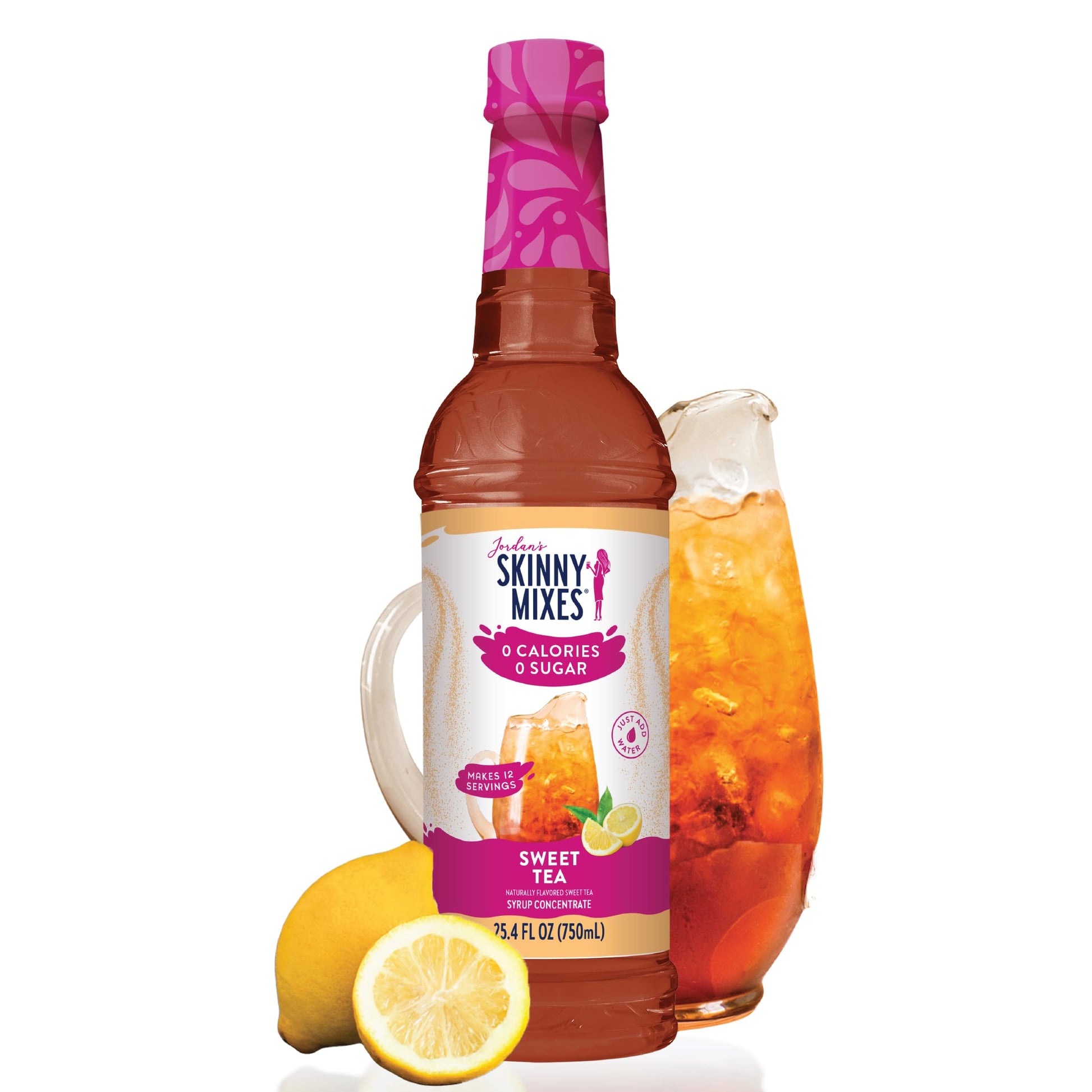 Jordans Skinny Mixes Sugar Free Syrup, Sweet Tea Flavor, Zero Calorie Drink Mix, 25.4 Fl Oz, Keto Friendly, 1 Pack