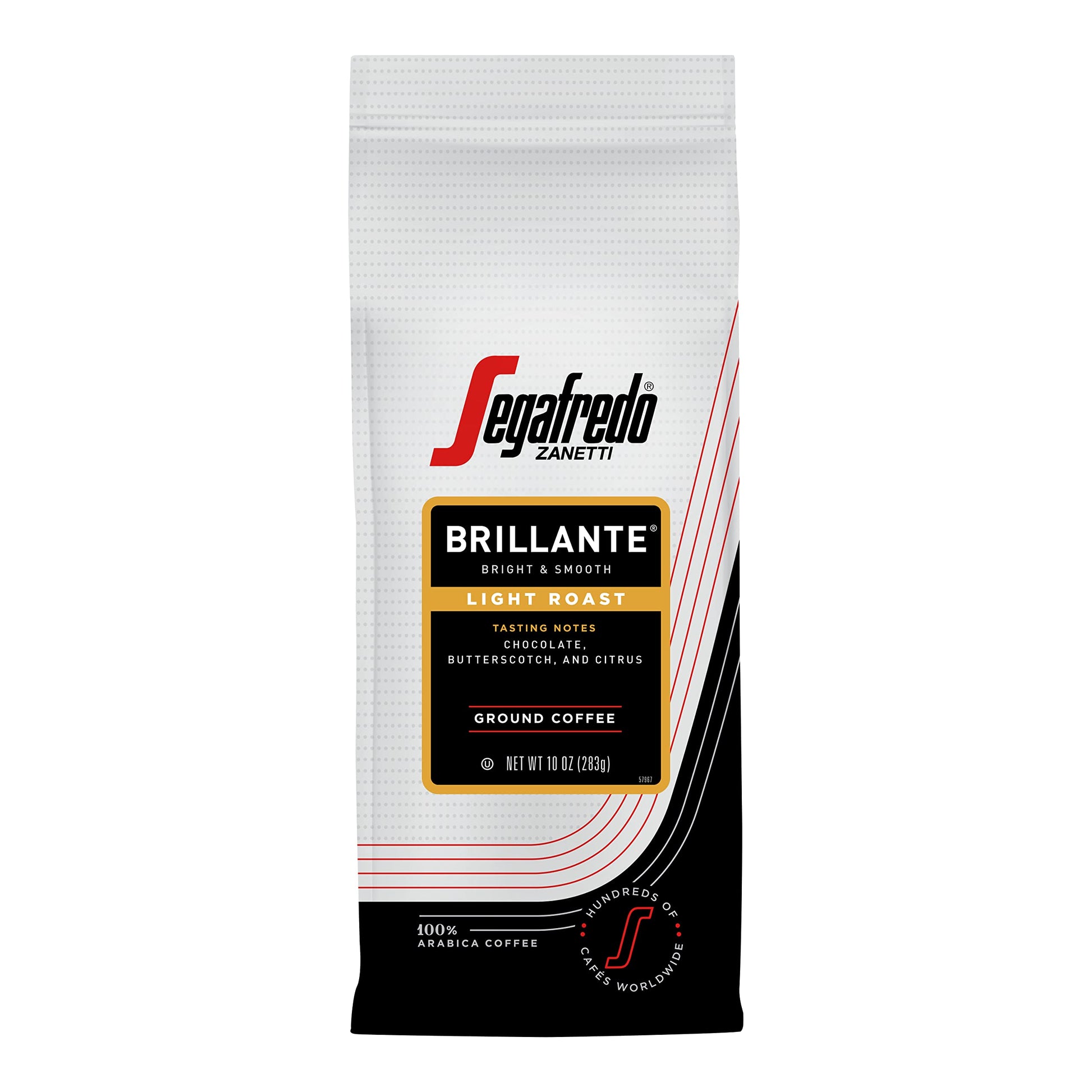 Segafredo Zanetti Ground Coffee, Brillante Medium Roast, Made With Arabica, Vivacious And Balanced Flavor