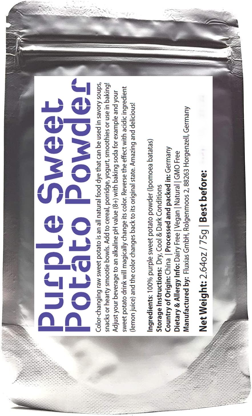 Purple Sweet Potato Powder (Purple Yam, Ube) - 100% Natural - Delicious, Colour-changing Raw Sweet Potato Powder | Add To Cereal