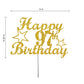 97 Birthday Cake Topper Gold Glitter, Party Decoration Ideas, Premium Quality, Sturdy Doubled Sided Glitter, Acrylic Stick. Made