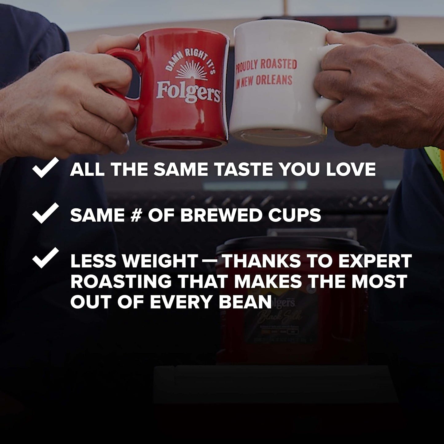 Folgers Decaf Coffee, Ground Coffee, Classic Medium Roast, 19.2 Ounce Canister