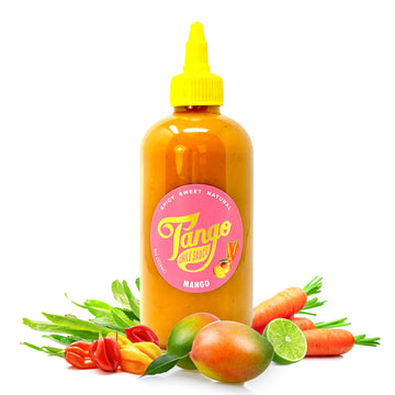 Tango Mango Tango Hot Sauce - Sweet & Spicy - 8oz Squeeze Bottle - Vegan, Gluten-Free