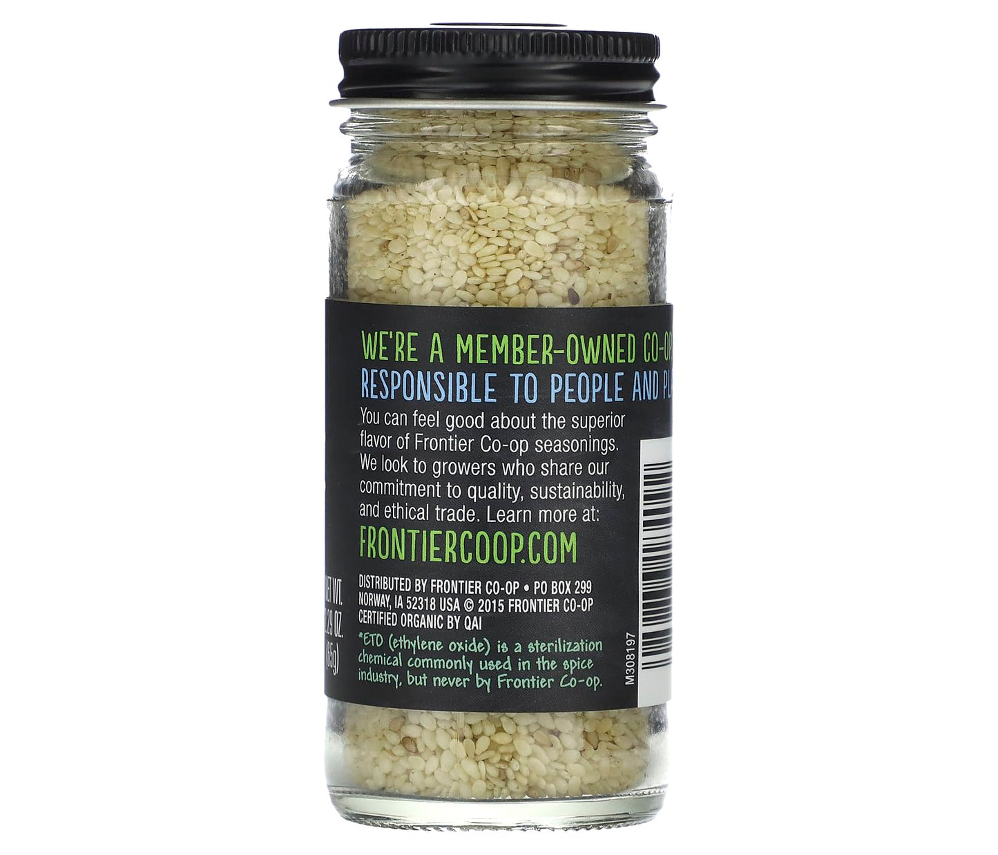 Frontier Organic Hulled Sesame Seed, 2.29 Oz