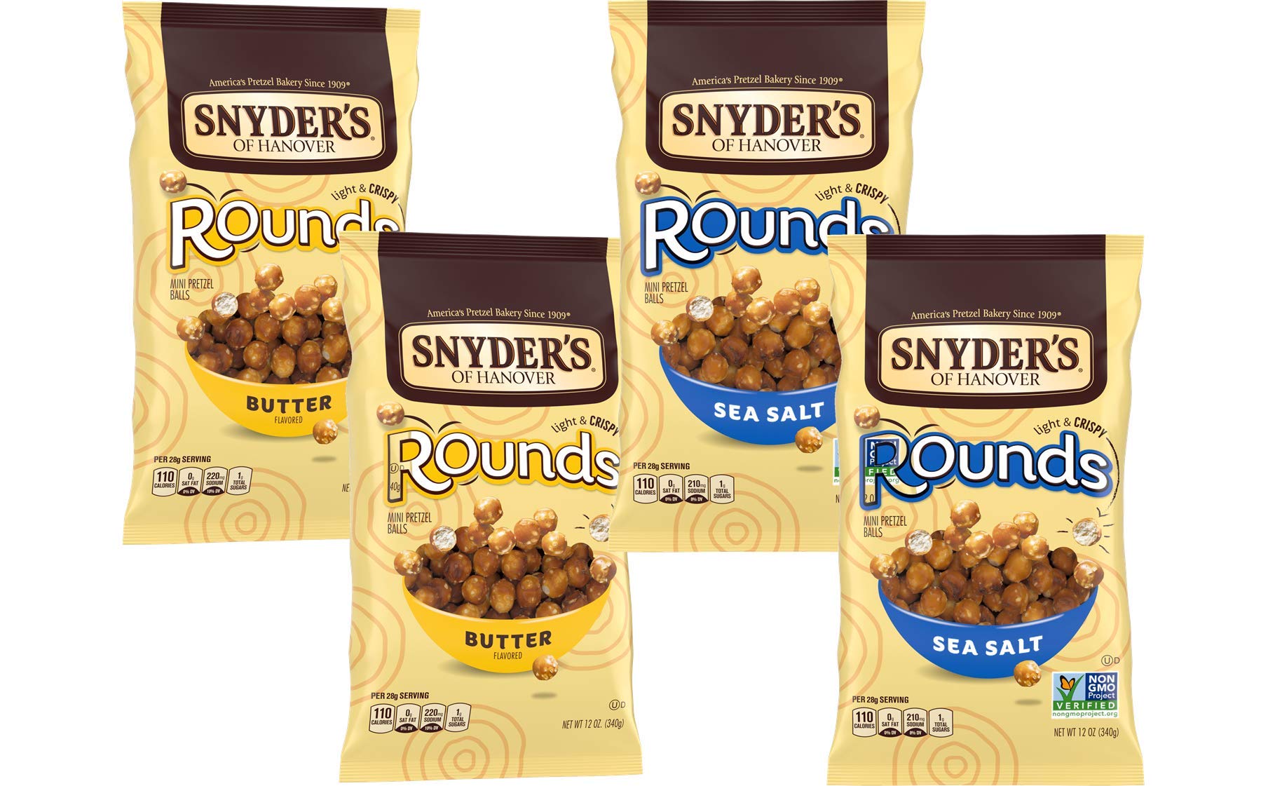 Snyder'S Of Hanover Pretzel Rounds Variety 4 Pack