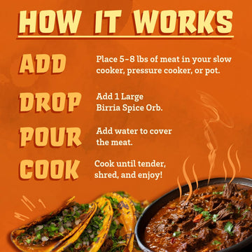 Spice Orbs Large Birria   Spice Mix 2-Pack – Authentic Mexican Seasoning for Tacos – 3.85 Ounce