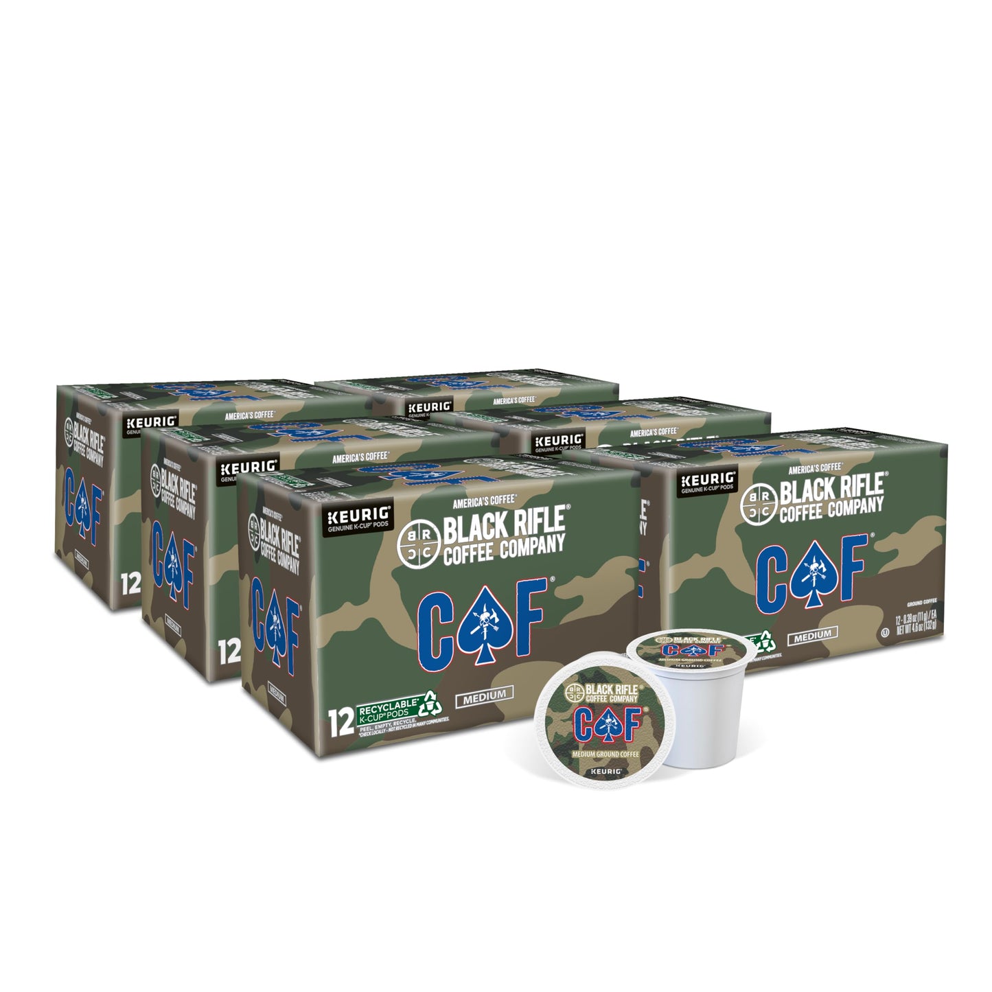 Black  Coffee Company Medium Roast K Cups - Single Serve K Cups Coffee Pods - Kcup Pods Compatible with 1.0 & 2.0 - Made from Pure Arabica Beans (CAF  72 Count)