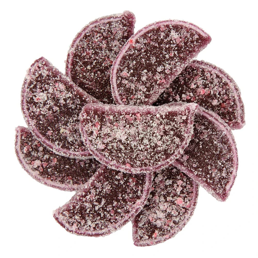 NY Spice Shop Fruit Slices Jelly Candy - 3 Pound Grapes Candied Fruit - Fruit Candy Slices - Bulk Gummy Candy Slices - Old Fashi