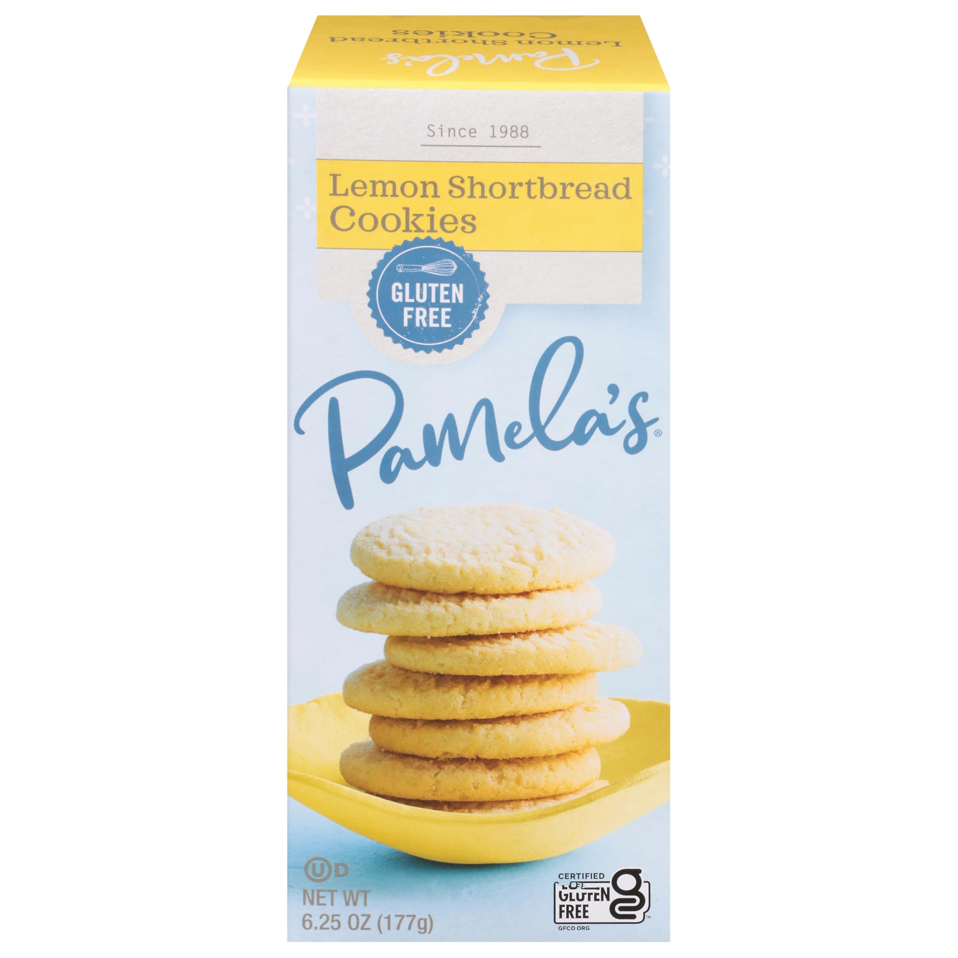 Pamelas Products Lemon Shortbread Cookies, 6.25 Oz