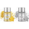 Gold Silver Luster Dust Edible Set - 5g Food Grade Gold Cake Dust Shimmer Powdered, Vegan Silver Edible Metallic Food Coloring P