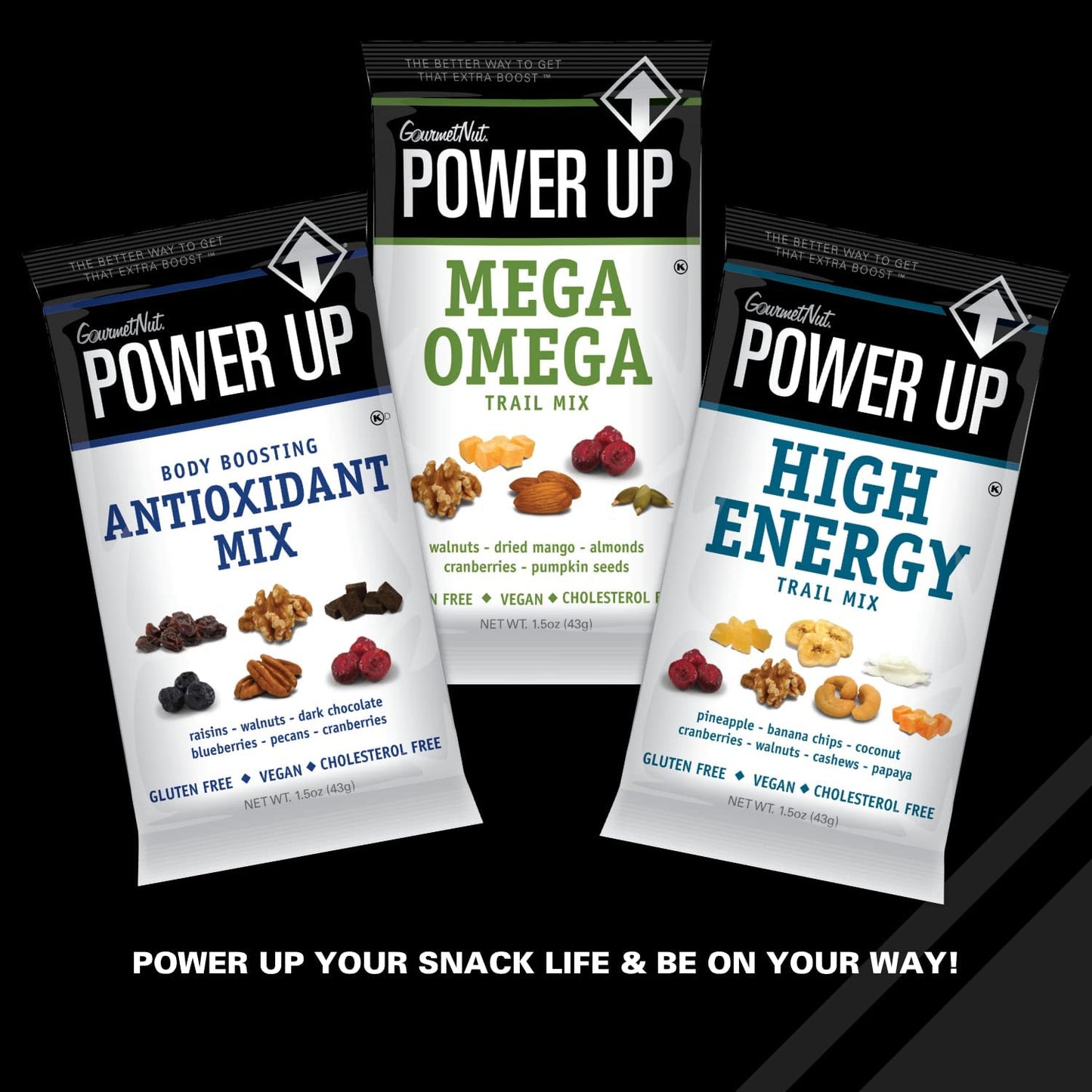 Power Up Trail Mix Variety Pack 24 1.5 Oz Net Wt 36 Oz