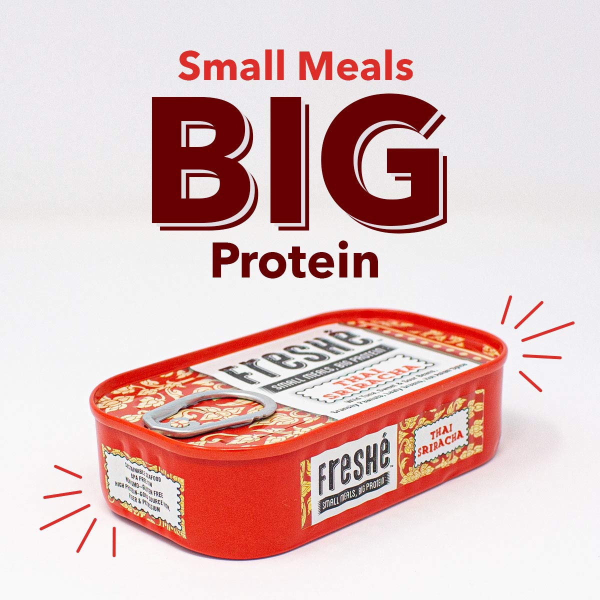 Fresh   Gourmet Canned Tuna (Thai Sriracha, 10 Pack) Freshly Packaged Skipjack Tuna Fish - Healthy High-Protein Snack & Ready To