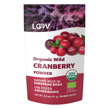 Loov Wild Organic Freeze Dried Cranberry Powder | 3.2 Oz, 18-Day Supply | Hand Picked In Nordic Forests | Zero Additives | Great