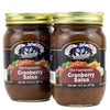 Amish Wedding Kettle Cooked Salsa, Thick and Chunky Pack of 2 14.5 ounce Jars, Cranberry