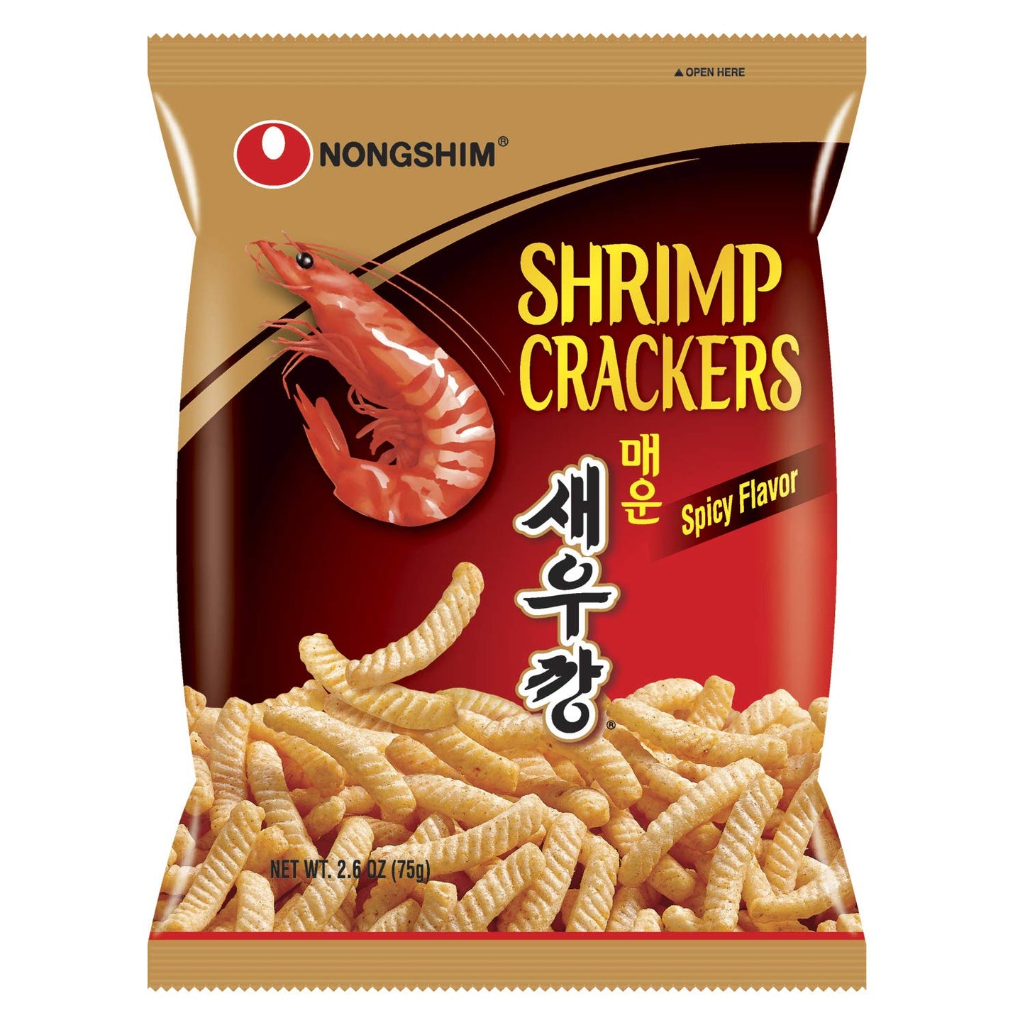 Nongshim Spicy Shrimp Crackers, 2.64 Ounce, Pack of 12, Model 102001238