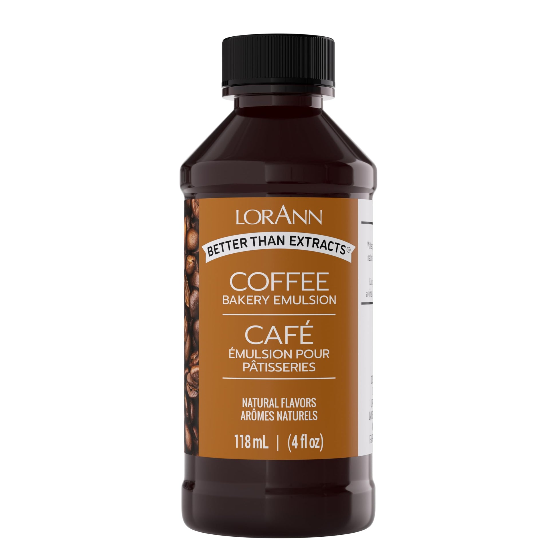 LorAnn Coffee Bakery Emulsion, 4 Fl Oz, Polyethylene Terephthalate, Model 0754, Coffee Color