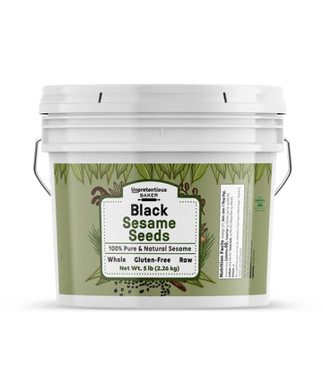 Unpretentious Black Sesame Seeds, 1 Gallon, Whole, Natural, and Nutty Flavor