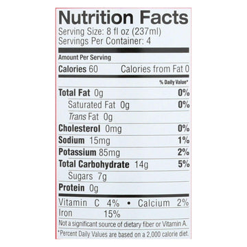 L and A All Cranberry Juice, 32 Ounce - 6 per case.