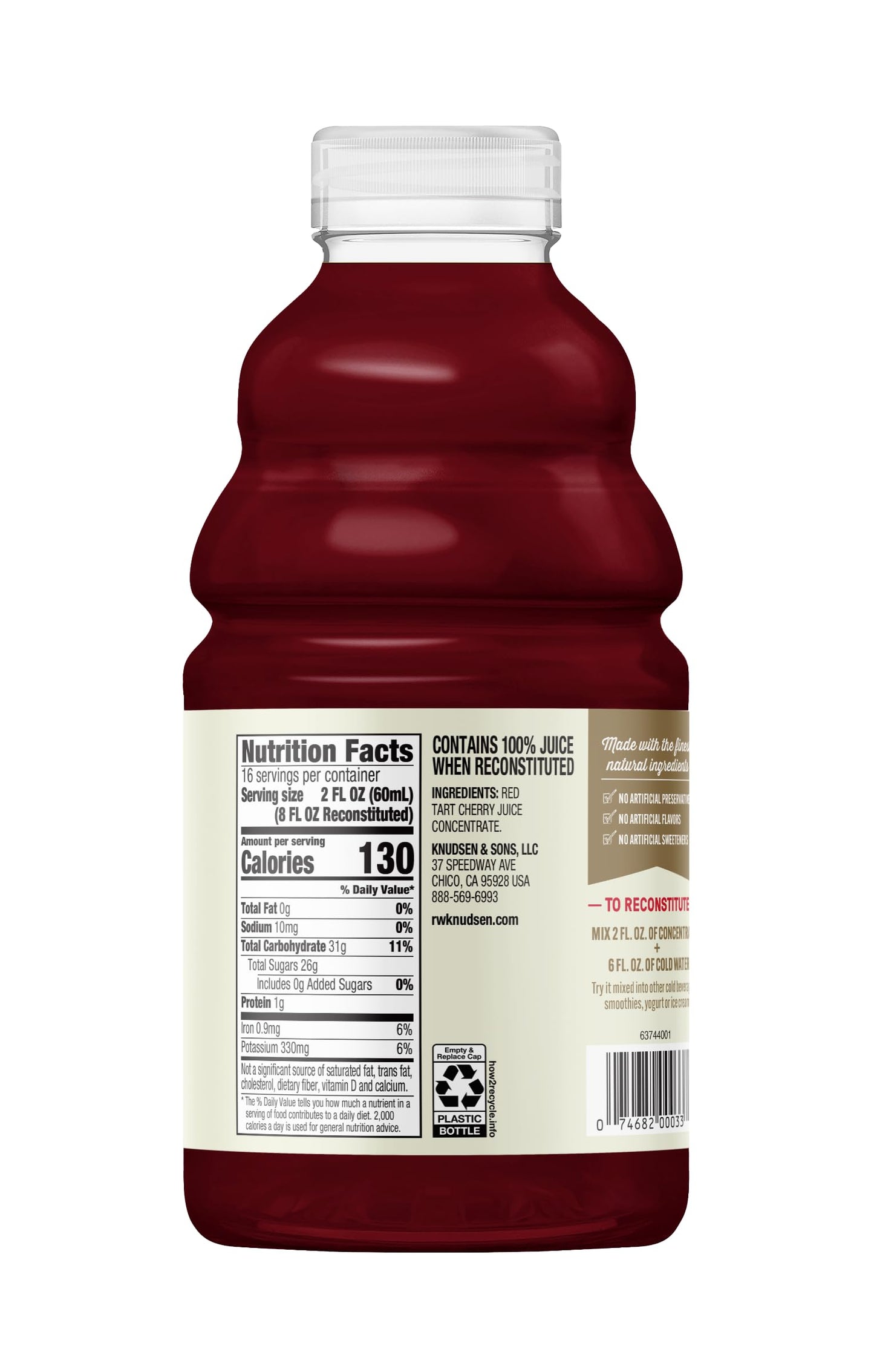 R.W. Knudsen Montmorency Tart Cherry Concentrate, 32 Fl Oz (Pack Of 1)