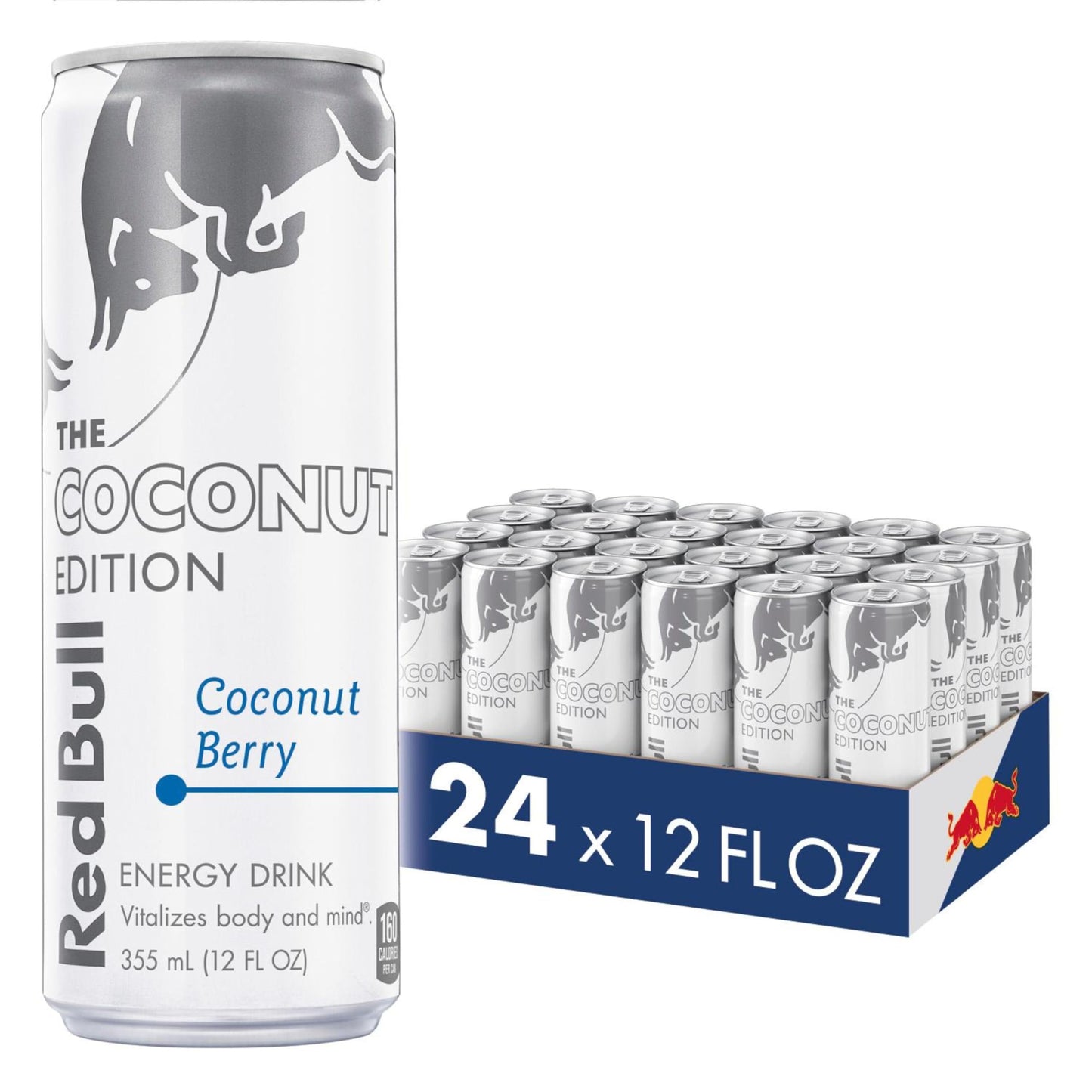 Red Bull Coconut Edition Energy Drink, Coconut Berry, 12 Fl Oz, Pack of 24 Cans, Model RE2897-24PK