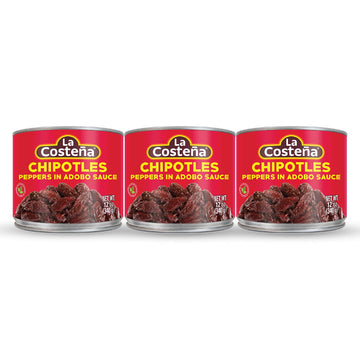 La Costeña Chipotle Peppers in Adobo Sauce, 12 Ounce, Pack of 3