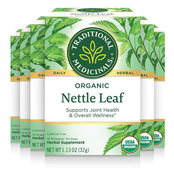 Traditional Medicinals Organic Nettle Herbal Leaf Tea  Green  16 Count (Pack Of 6)