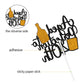 LHCING Aged To Perfection 40th Birthday Cake Topper, Black Glitter, 5.7x4.7