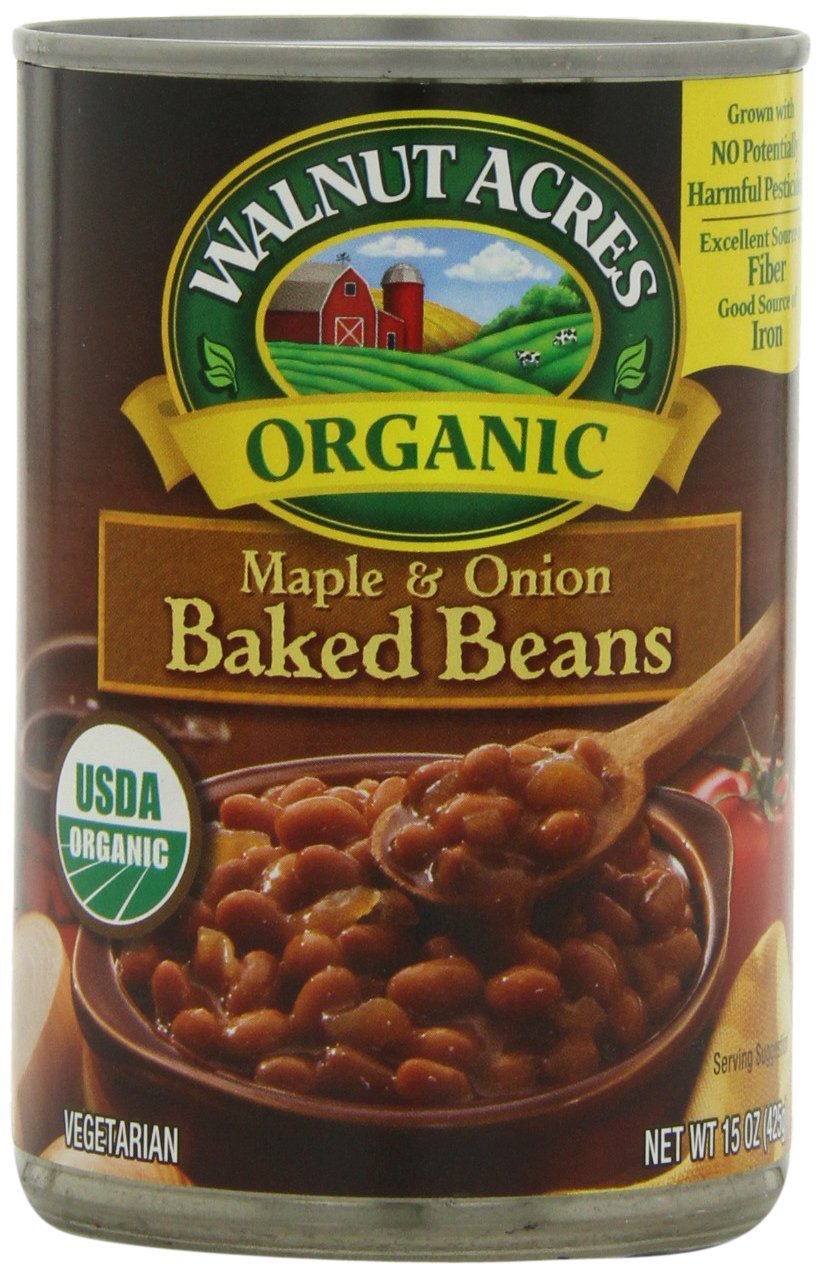 Walnut Acres Organic Baked Beans, Maple & Onion, 15 Oz (Pack of 12)