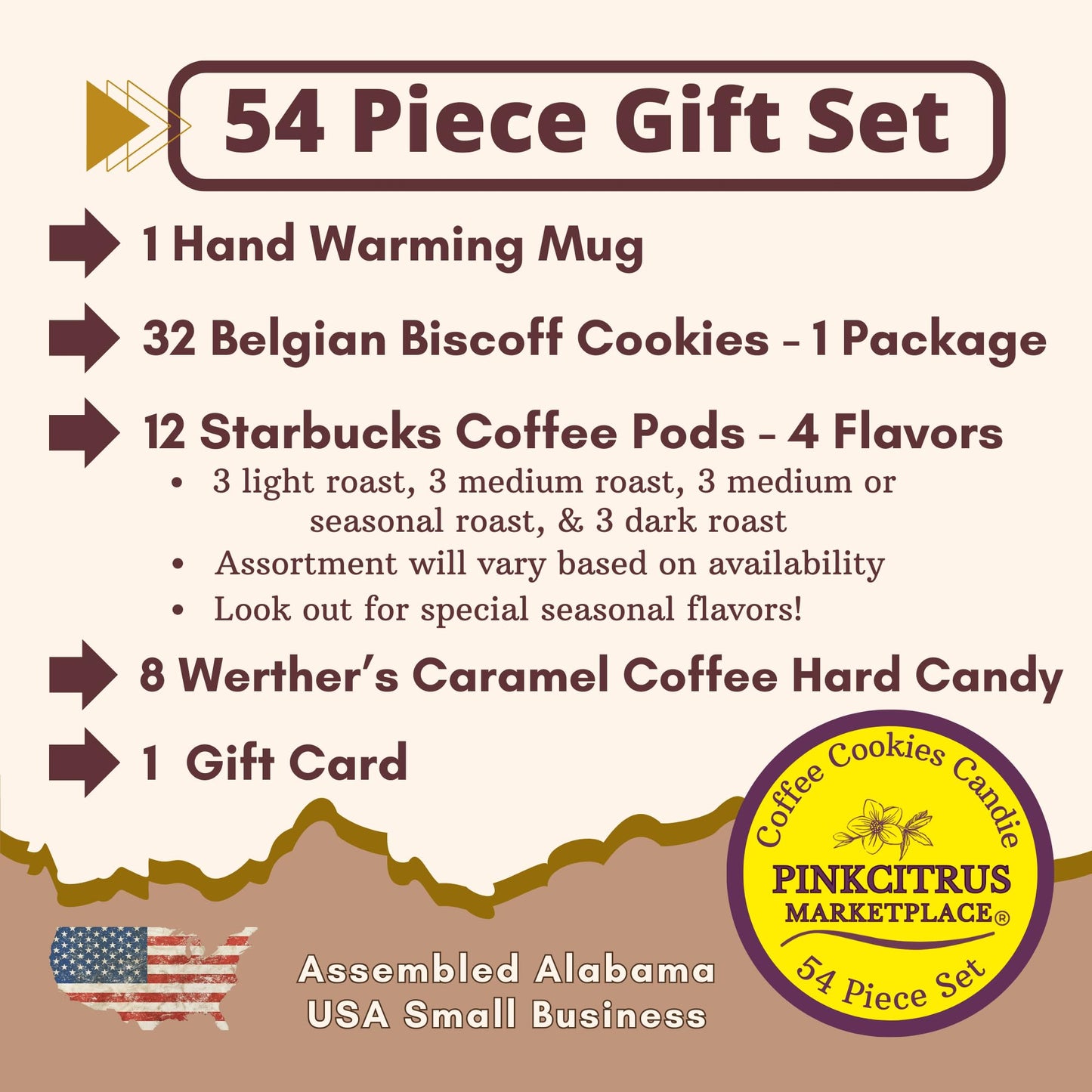 Coffee Mug Gift Set For Women Men Basket Box Care Package With Sampler Coffeepods, Cookies, And Candy Thinking Of You Get Well Soon Happy Birthday Ideas For Mother’S Father’S Family Best Friend And Boss