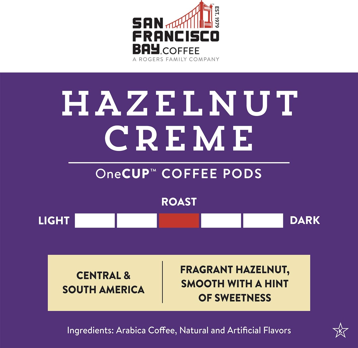 SAN FRANCISCO BAY Compostable Coffee Pods Hazelnut Crème 36 Ct K Cup Compatible Medium Roast Coffee