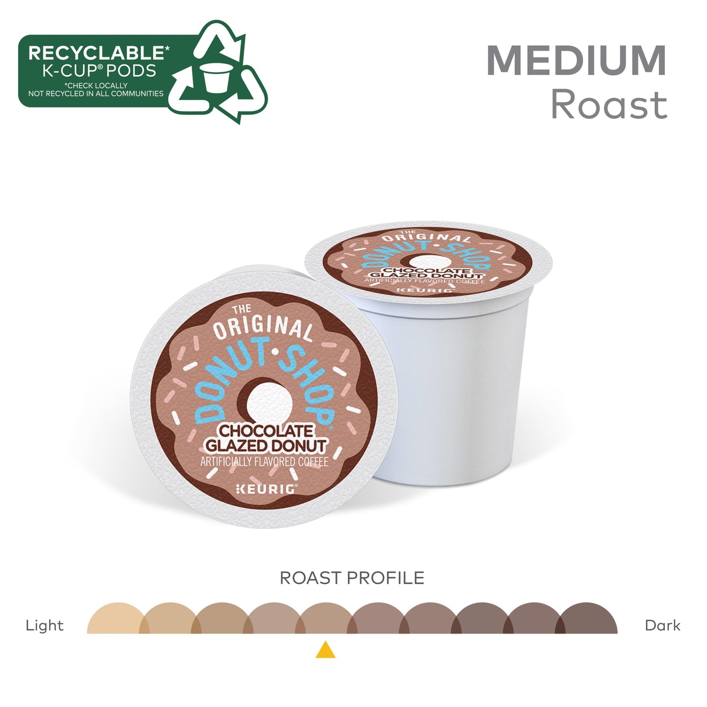 Keurig Coffee Pods K-Cups 16 / 18 / 22 / 24 Count Capsules All Brands / Flavors (24 Pods Donut Shop - Chocolate Glazed Donut)