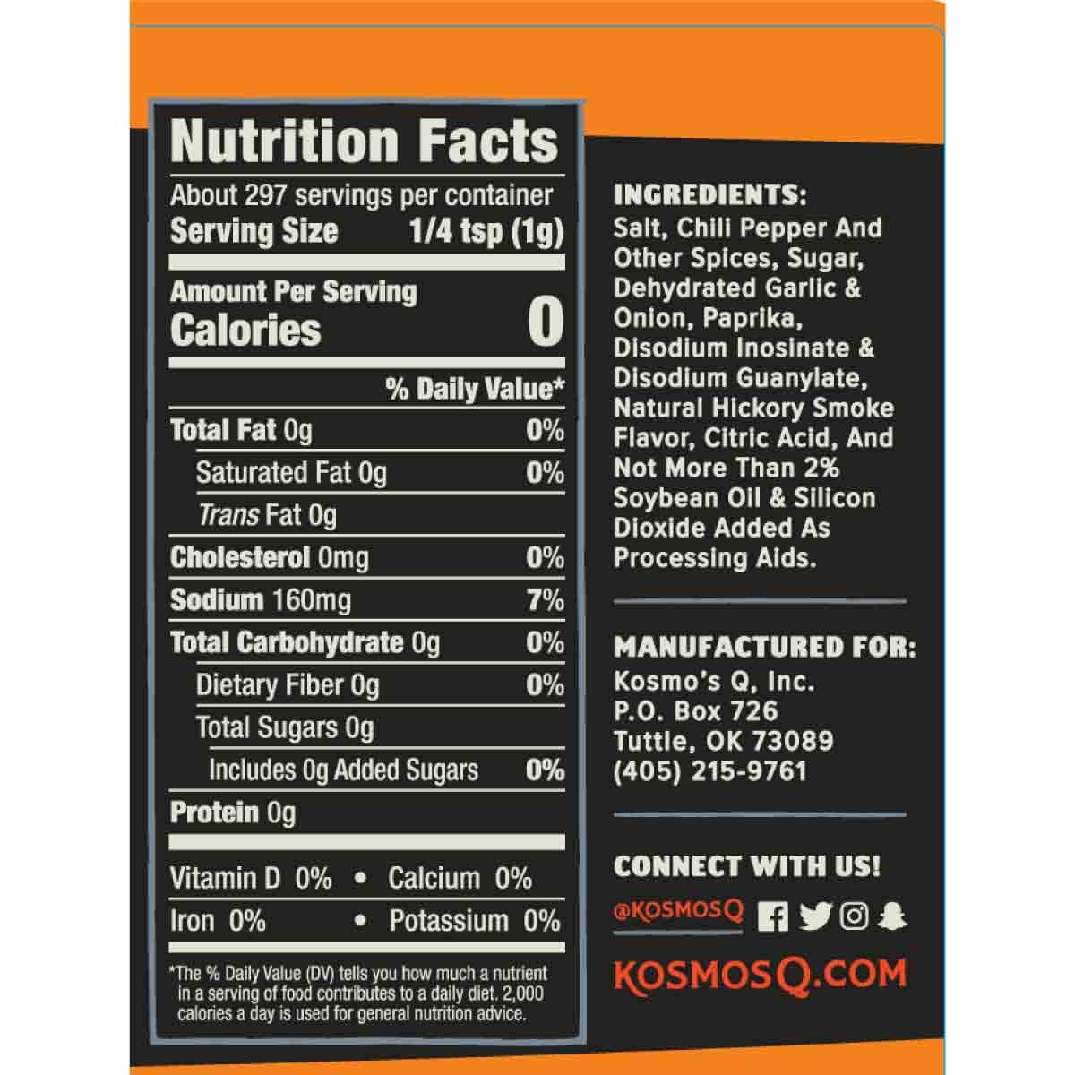 Kosmos Q Cow Cover Bbq Rub | Savory Blend | Great On Brisket, Steak, Ribs & Burgers | Best Barbecue Rub | Meat Seasoning & Spice