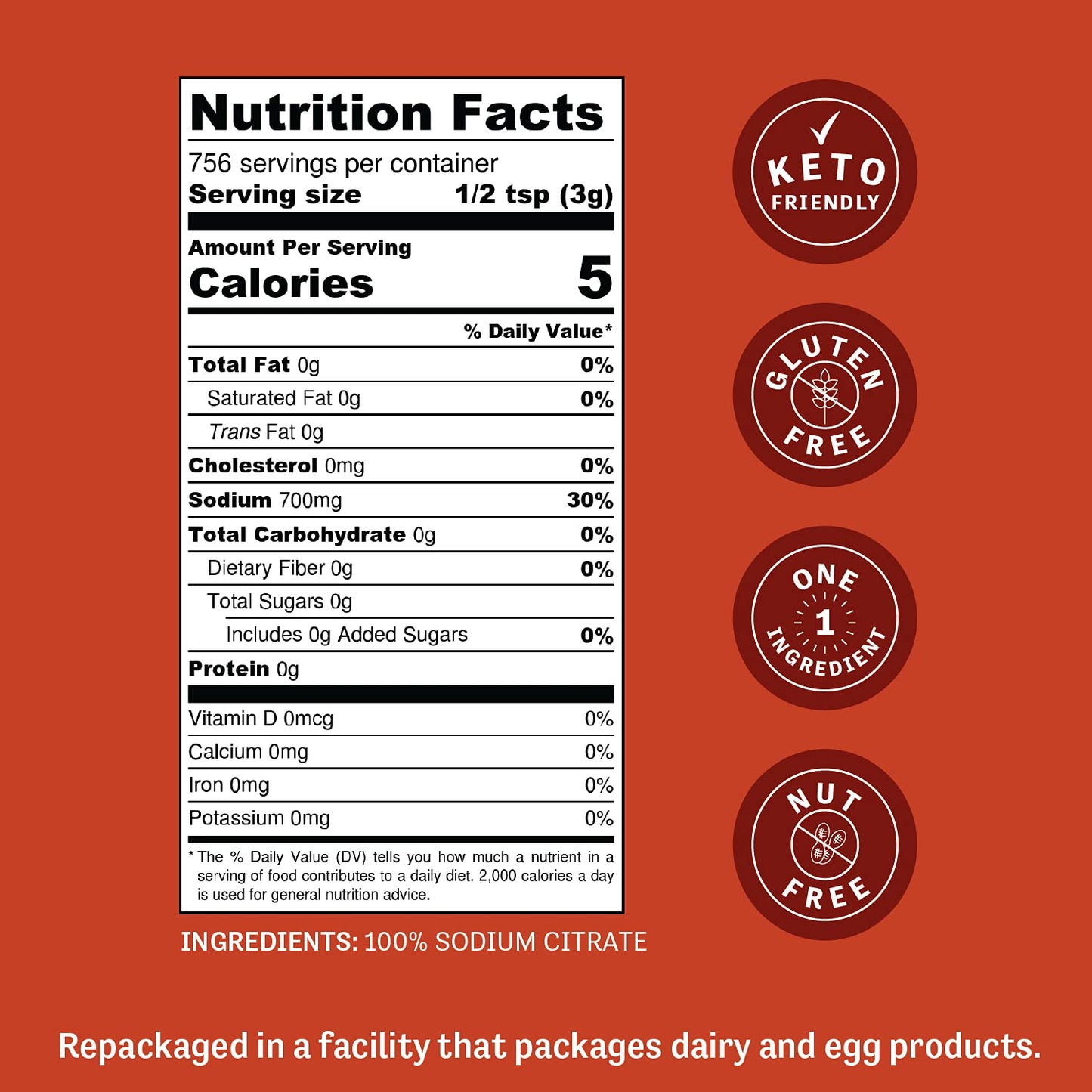 Judee’s Sodium Citrate 5 lb - Non-GMO, Gluten-Free Emulsifier for Cheese Sauce & Molecular Gastronomy - Keto-Friendly and Nut-Free
