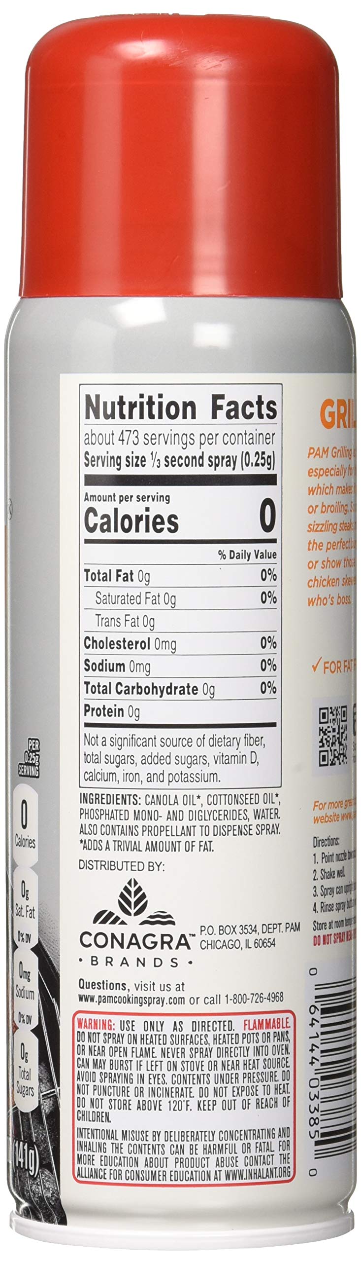 Pam Grilling No-Stick Cooking Spray - 5 Oz - 2 Pk