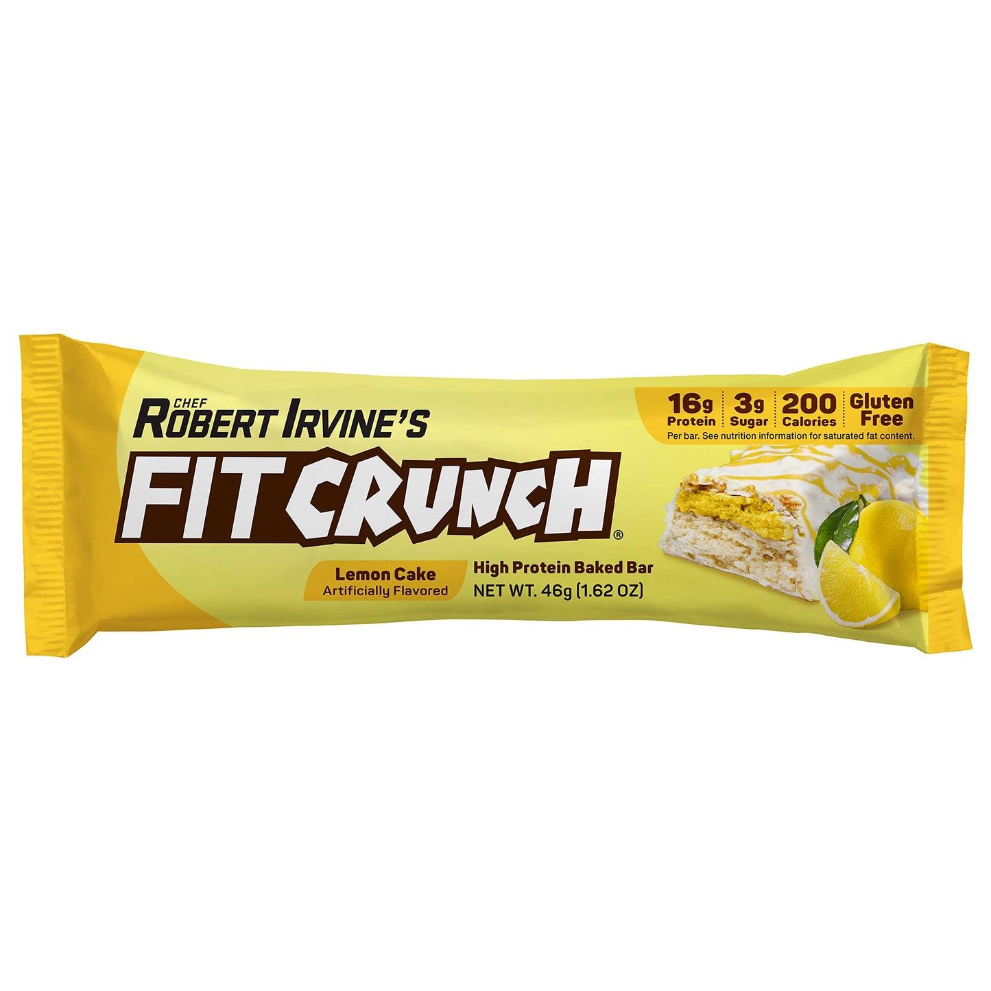 Fitcrunch Snack Size Protein Bars, Designed By Robert Irvine, 6-Layer Baked Bar, 3G Of Sugar & Soft Cake Core (9 Bars, Lemon Cak