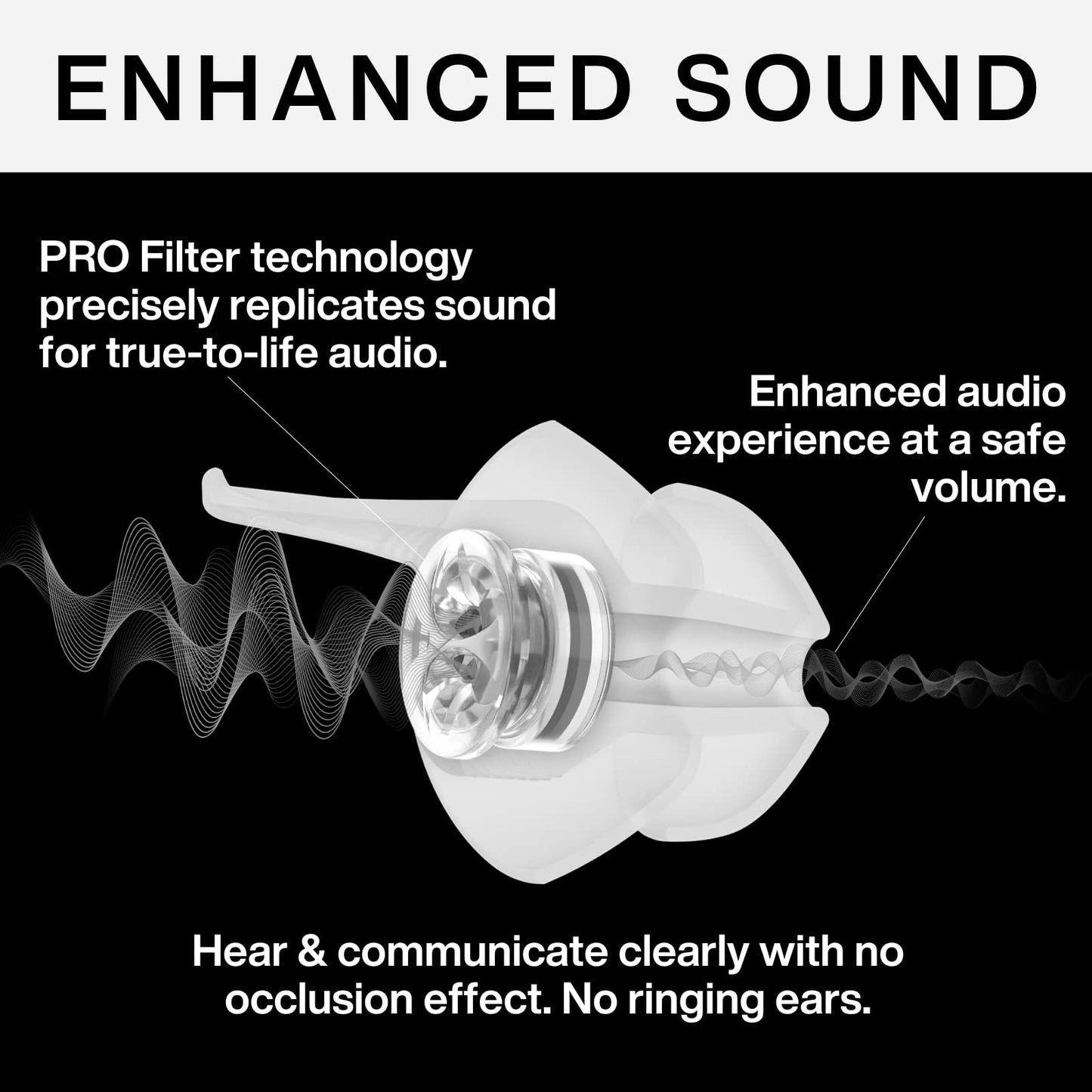 Earpeace Music Pro - Concert Ear Plugs - High Fidelity Ear Plugs For Concerts - Noise Canceling Musicians Ear Plugs - Reusable -
