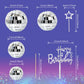 Zaycca Disco Ball Cake Toppers 36 pcs Silver 1970s Party Decorations Model 20240808