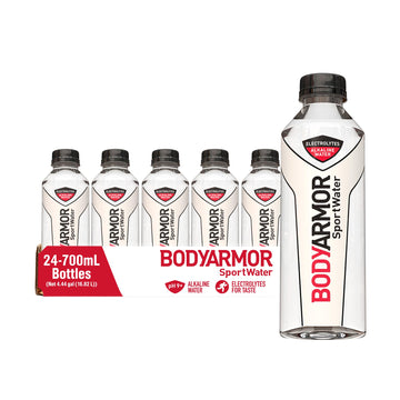 Bodyarmor Sportwater Alkaline Water, Superior Hydration, High Alkaline Water Ph 9+, Electrolytes, Perfect For Your Active Lifestyle, 700Ml (Pack Of 24)