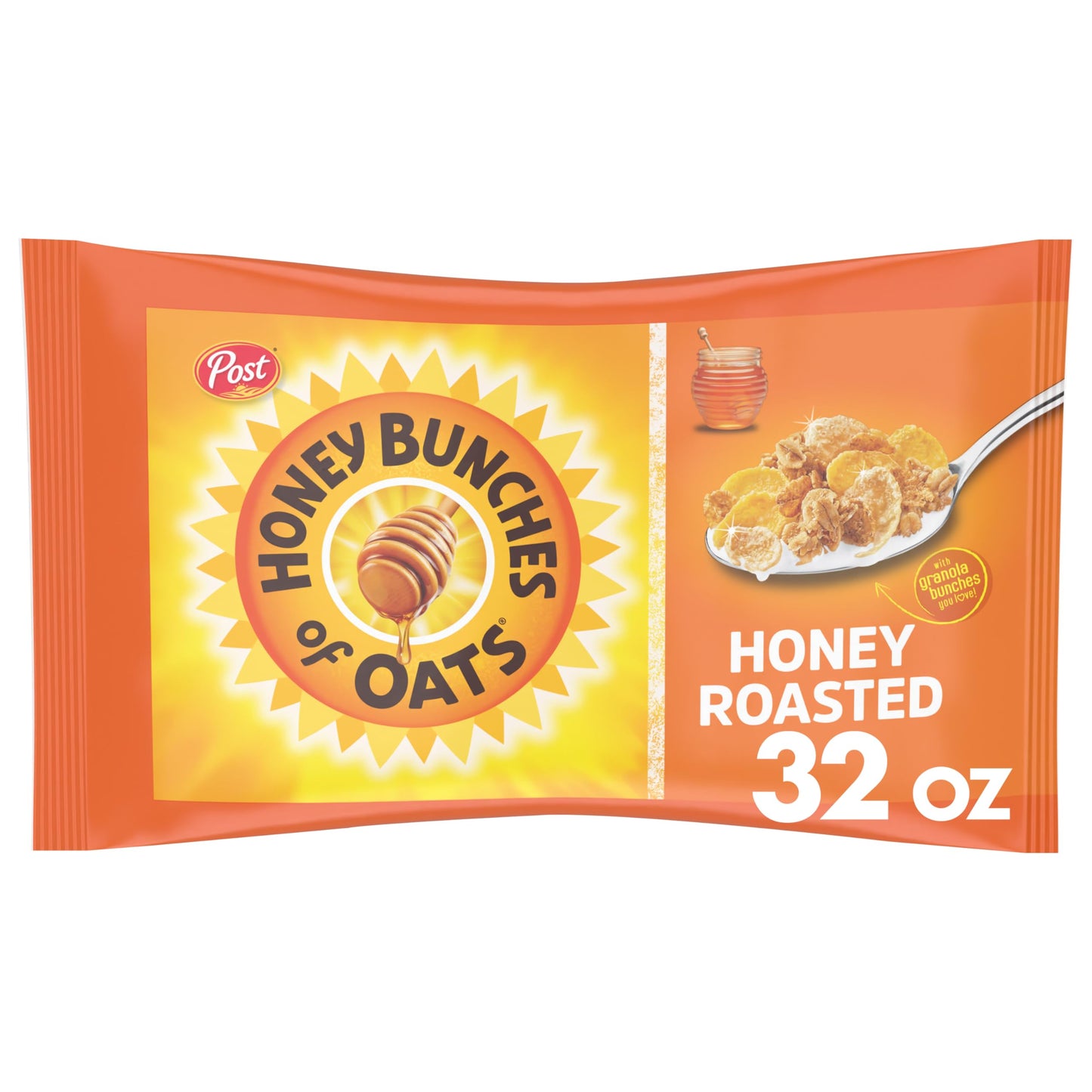 Honey Bunches of Oats Honey Roasted Breakfast Cereal, 32 OZ Bag