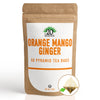 Orange Mango Ginger Green Tea - 50 Pyramid Tea Bags Sachets In A Resealable Bag