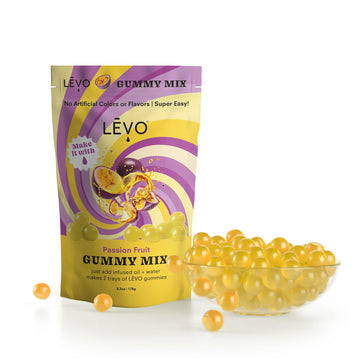 LEVO Gummy Mix - Passion Fruit - Makes 64 Gummies - 6.3 Ounce Pack