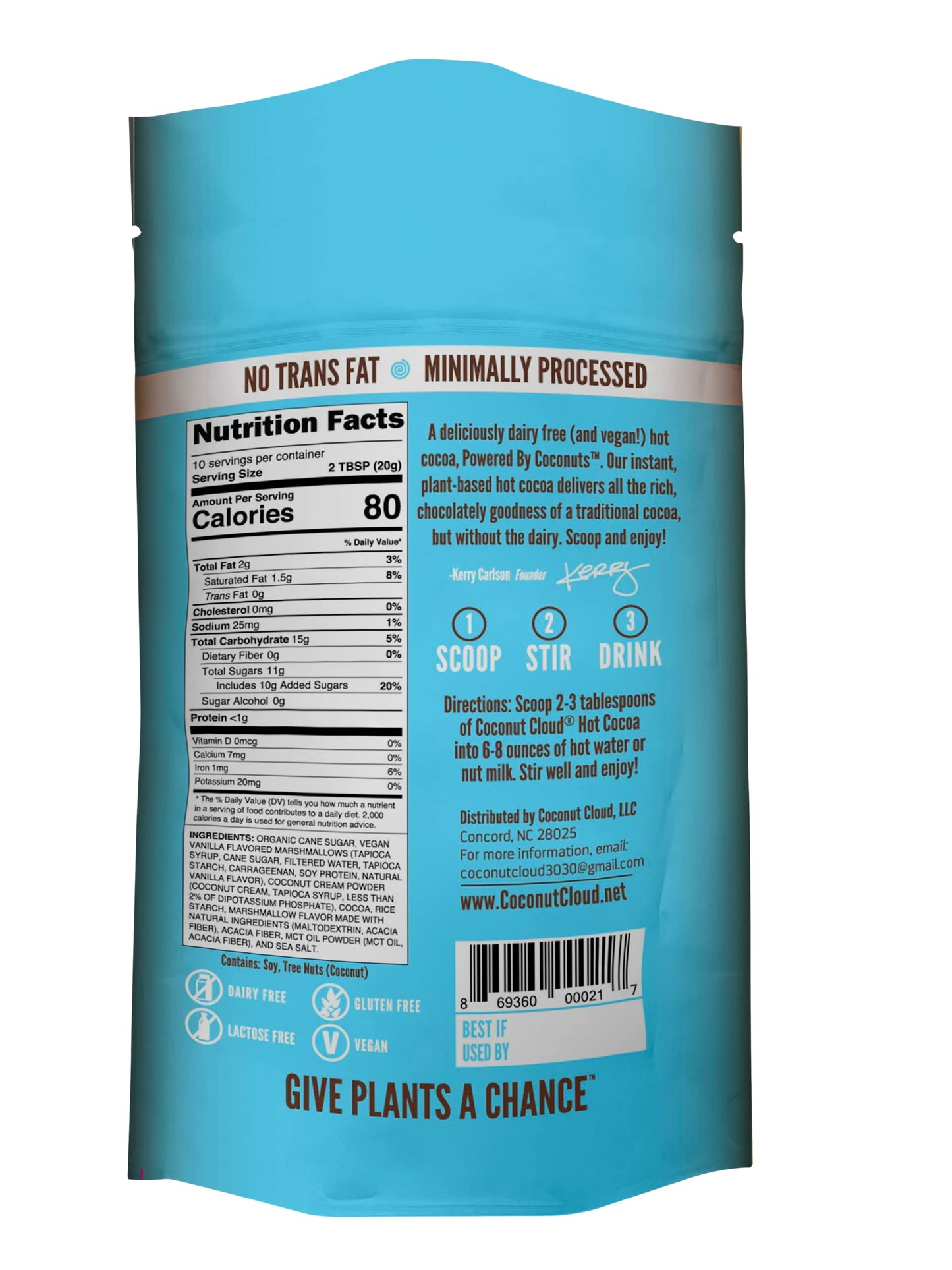 Coconut Cloud: Vegan, Natural, Delicious, Creamy Chocolate | Made In Colorado From Premium Milk Powder (Non-Gmo, Gluten Free), W