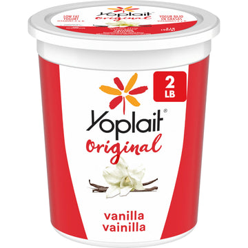 Yoplait Original Smooth Style Vanilla Flavored Low Fat Yogurt Tub, 32 oz