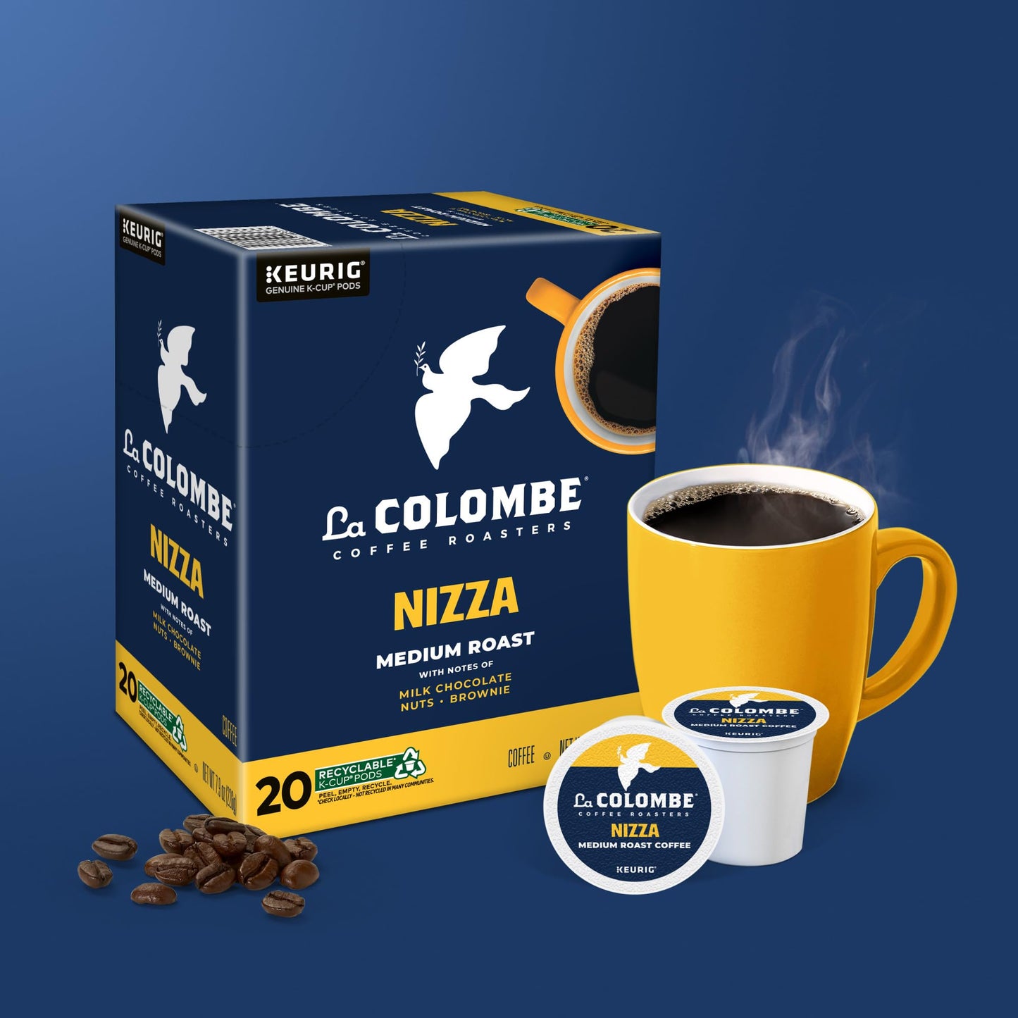 La Colombe Coffee Roasters Nizza Medium Roast Coffee, Single Serve Keurig K-Cup Pods, 20 Count Box (Pack of 2)